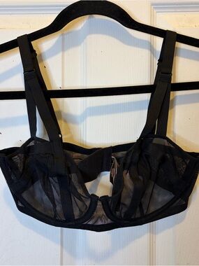Victoria's Secret Black Sheer Underwire Balconette Bra